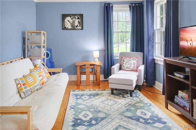 2875 W Lake Rd, Cazenovia, NY 13035 - sitting room featuring wood finished floors and baseboards