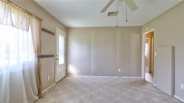 15 Wycliffe Rd, Waterloo, NY 13165 - empty room featuring ceiling fan and baseboards