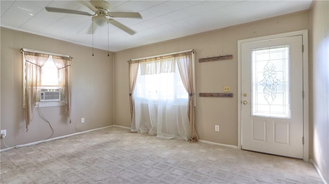 15 Wycliffe Rd, Waterloo, NY 13165 - entryway with ceiling fan, healthy amount of natural light, and cooling unit