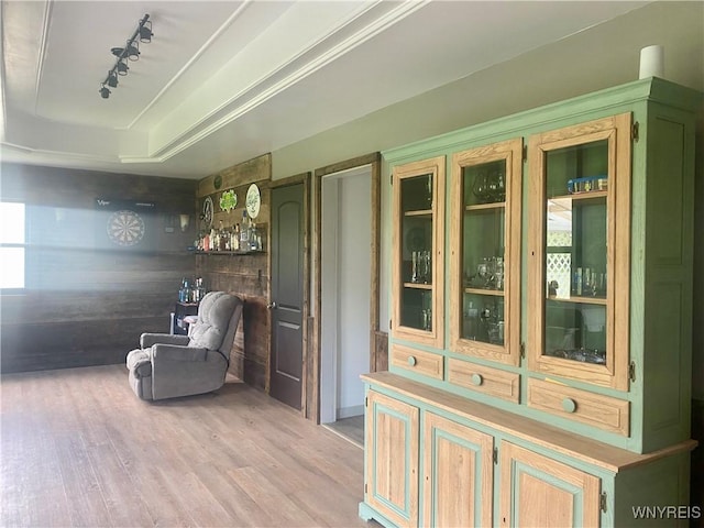 80 Sunnydale Ave, Wellsville, NY 14895 - living area featuring track lighting and light wood-style floors