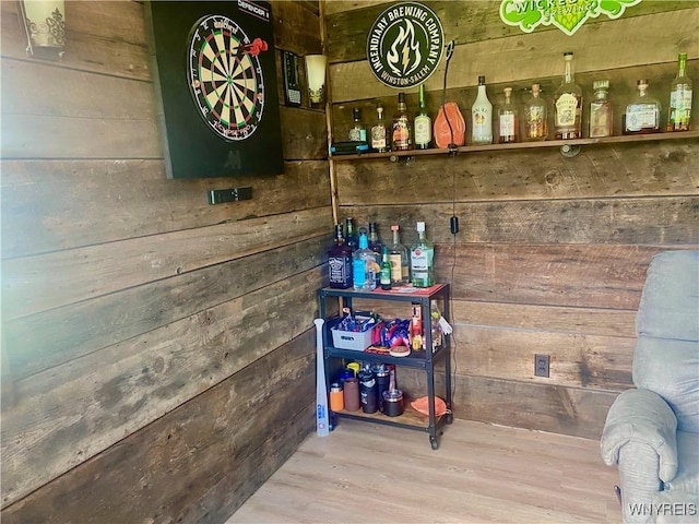 80 Sunnydale Ave, Wellsville, NY 14895 - indoor dry bar with wood walls and wood finished floors