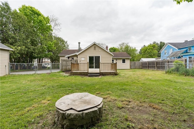 152 Leray St, Le Ray, NY 13612 - rear view of house featuring a wooden deck