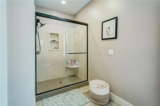 37 York St, Mendon, NY 14472 - full bathroom with a stall shower and baseboards