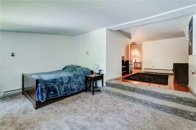 37 York St, Mendon, NY 14472 - bedroom featuring a baseboard radiator, baseboard heating, and carpet flooring