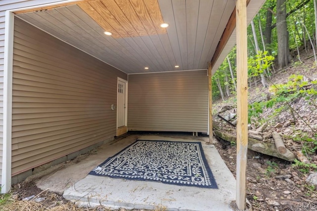 2707 State Route 48, Minetto, NY 13115 - view of patio featuring an attached carport