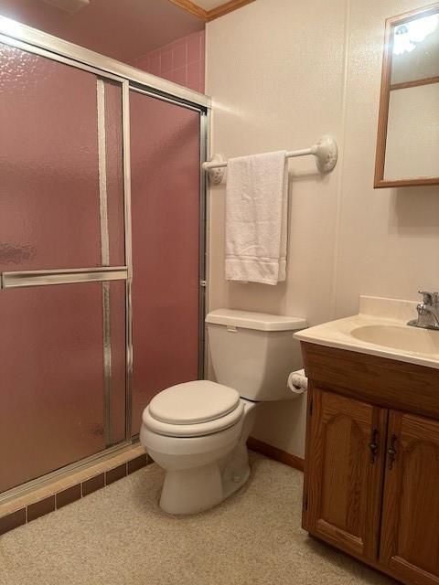 173 Dorian Ln, Greece, NY 14626 - bathroom with a shower stall, toilet, and vanity