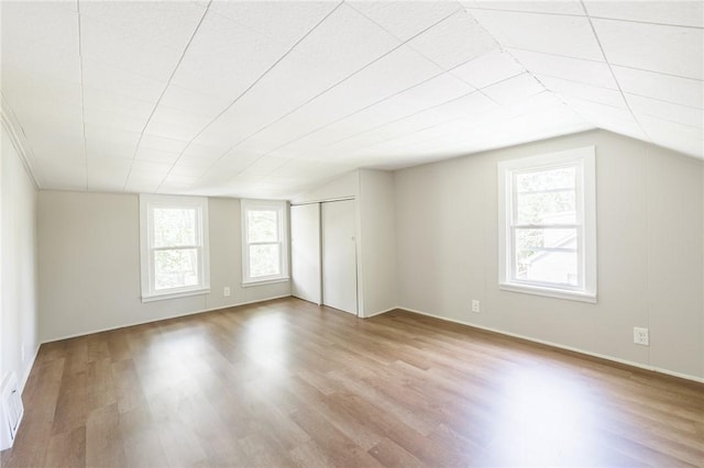 1184 Osband Ave, Macedon, NY 14502 - empty room featuring plenty of natural light, wood finished floors, and lofted ceiling