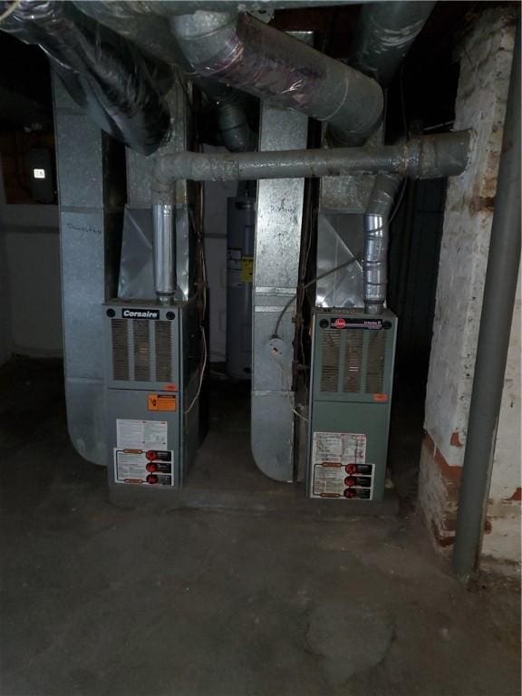 21 Manitou St, Rochester, NY 14621 - utility room with water heater and heating unit