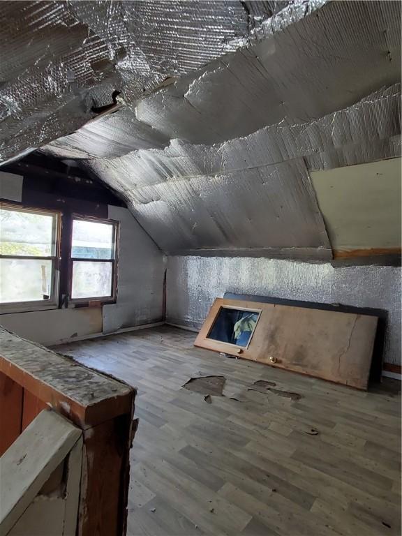 21 Manitou St, Rochester, NY 14621 - bonus room featuring vaulted ceiling and wood finished floors