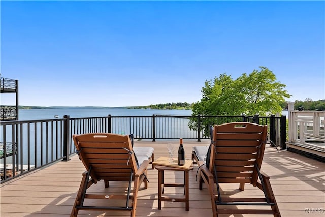 18 E Genesee St Unit 1, Skaneateles, NY 13152 - wooden terrace featuring a water view