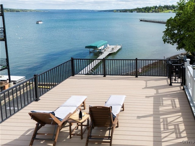 18 E Genesee St Unit 1, Skaneateles, NY 13152 - deck with a water view