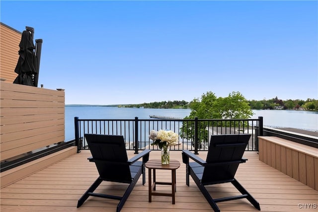 18 E Genesee St Unit 1, Skaneateles, NY 13152 - deck featuring a water view