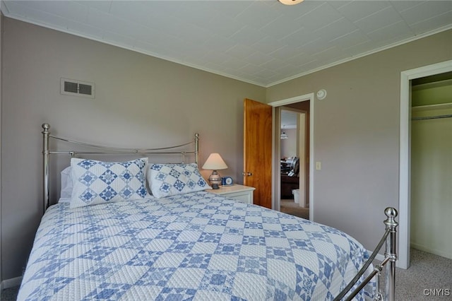 47388 Dingman Point Rd, Alexandria, NY 13607 - carpeted bedroom with ornamental molding and a closet