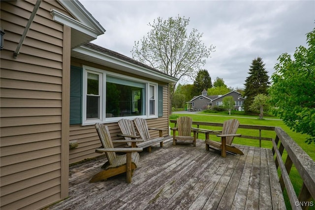 47388 Dingman Point Rd, Alexandria, NY 13607 - wooden deck featuring a lawn