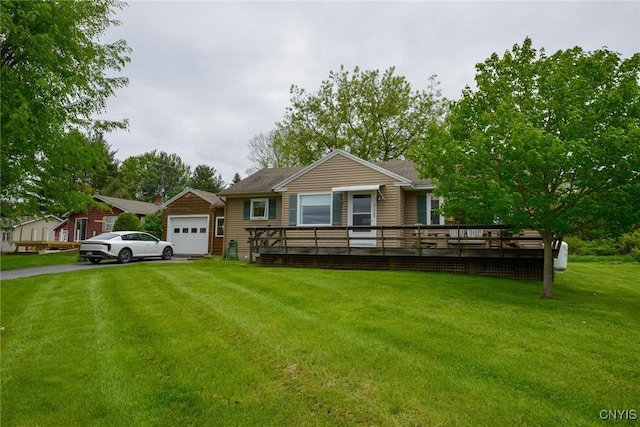 47388 Dingman Point Rd, Alexandria, NY 13607 - view of front of house with a front lawn, driveway, and a deck