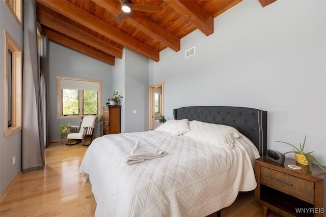 7317 Concord Rd, Concord, NY 14141 - bedroom with wooden ceiling and light wood-style flooring