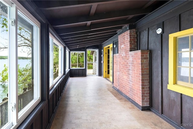 2900 W Lake Rd, Skaneateles, NY 13152 - unfurnished sunroom with lofted ceiling