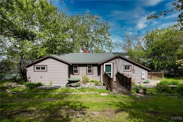 2900 W Lake Rd, Skaneateles, NY 13152 - rear view of property with a chimney