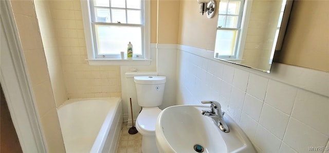 323 Portage Rd, Niagara Falls, NY 14303 - bathroom featuring a sink, toilet, a bathtub, and a shower