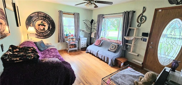 1171 Charles St, Southport, NY 14904 - living area with light wood-style flooring and a ceiling fan