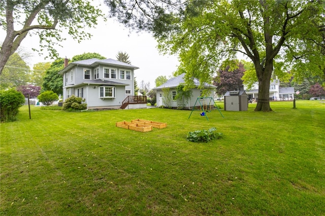 540 List Ave, Irondequoit, NY 14617 - view of grassy yard featuring a deck
