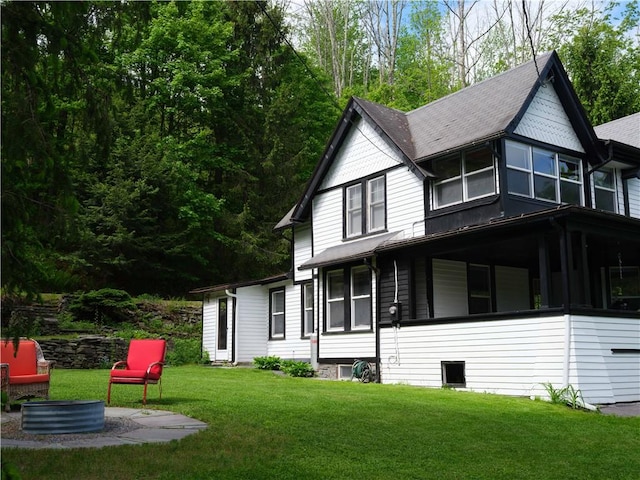 36 Pinetree Ln, Middletown, NY 12430 - view of home's exterior featuring a lawn and roof with shingles