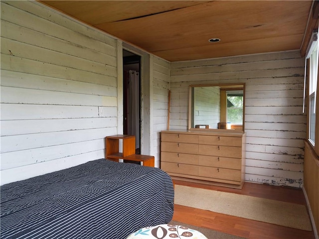 36 Pinetree Ln, Middletown, NY 12430 - bedroom with wood ceiling, wooden walls, and wood finished floors
