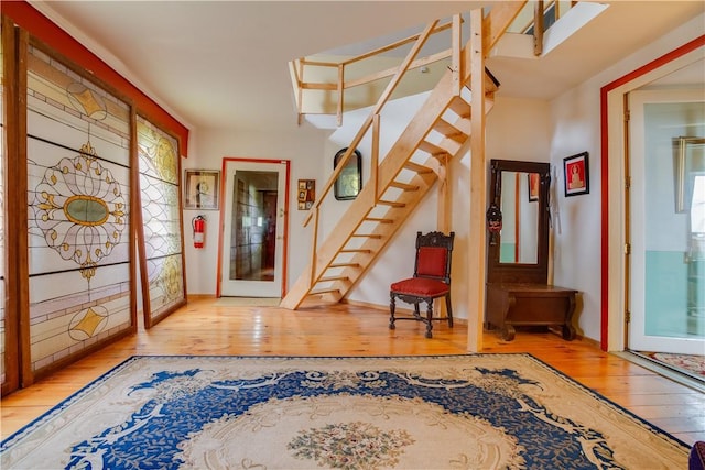 278 Taylor Rd, Jefferson, NY 12167 - entryway with hardwood / wood-style flooring and stairs