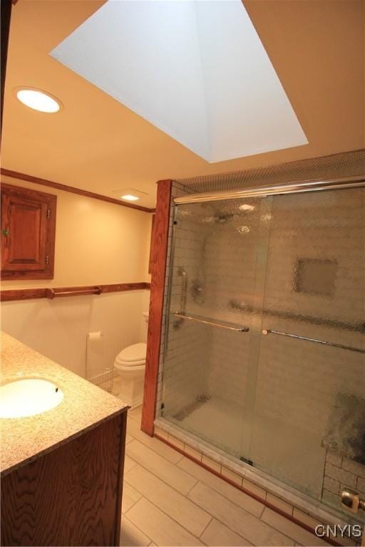 14 Fenner St, Cazenovia, NY 13035 - full bath featuring a stall shower, toilet, and vanity