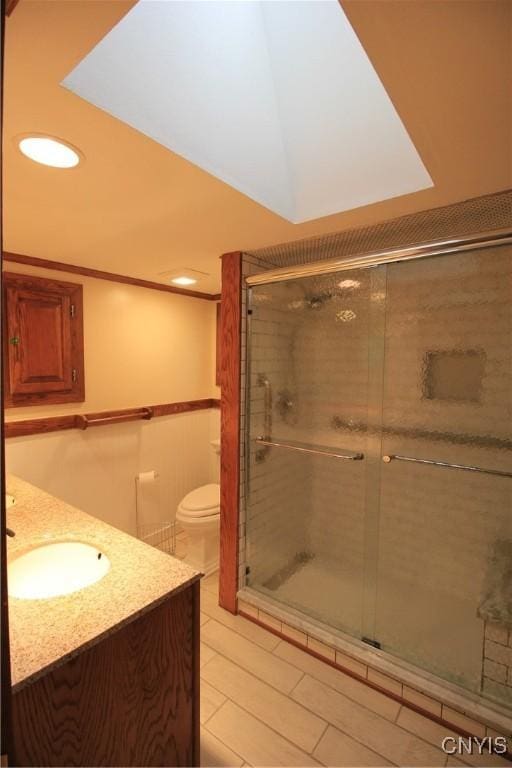 14 Fenner St, Cazenovia, NY 13035 - full bath with a shower stall, toilet, and vanity