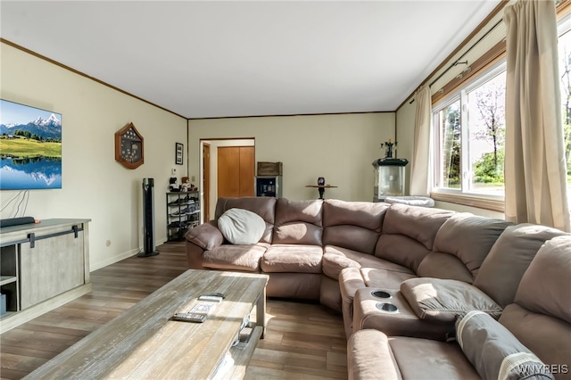 591 Girdle Rd, Elma, NY 14052 - living room featuring wood finished floors and baseboards