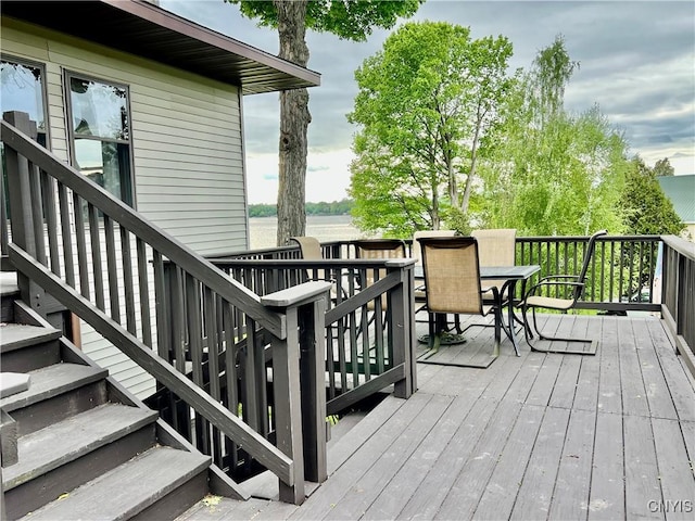 9A Lina St, Morristown, NY 13669 - wooden terrace featuring outdoor dining space and stairs