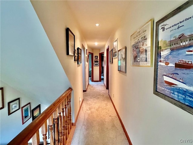 9A Lina St, Morristown, NY 13669 - hallway with light colored carpet, recessed lighting, and baseboards