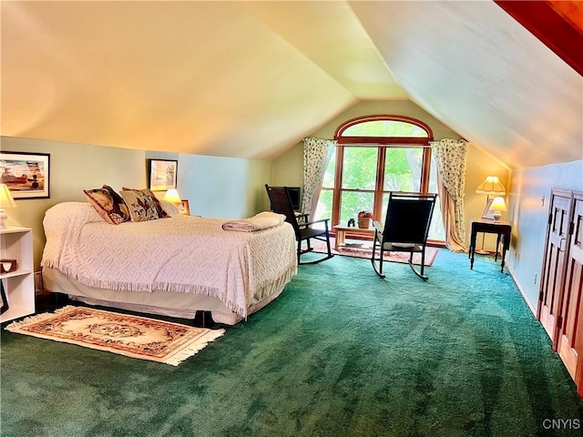 9A Lina St, Morristown, NY 13669 - carpeted bedroom featuring vaulted ceiling
