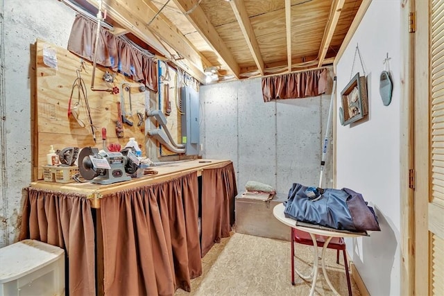 1311 Snake Creek Rd, Hancock, NY 13783 - unfinished below grade area with electric panel