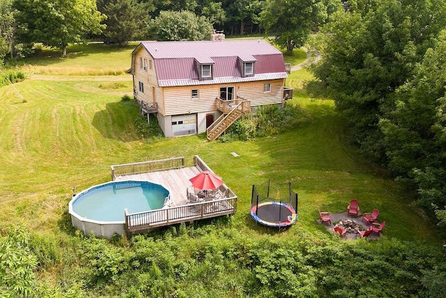 2165 Hamden Hill Rd, Hamden, NY 13782 - aerial view of property and surrounding area featuring a pool area