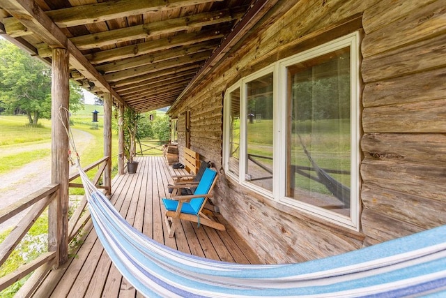 2165 Hamden Hill Rd, Hamden, NY 13782 - view of wooden terrace