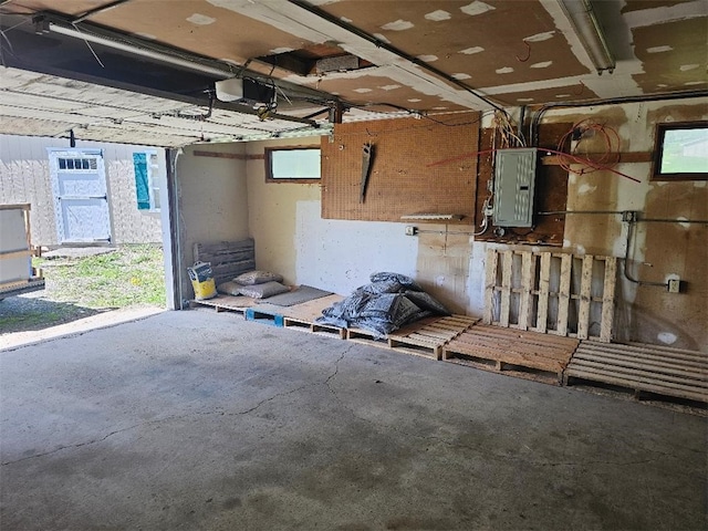 4636 Kirkwood Rd, Cohocton, NY 14826 - garage with electric panel and a garage door opener