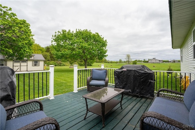 436 Centre St, Cape Vincent, NY 13618 - deck featuring a lawn and grilling area