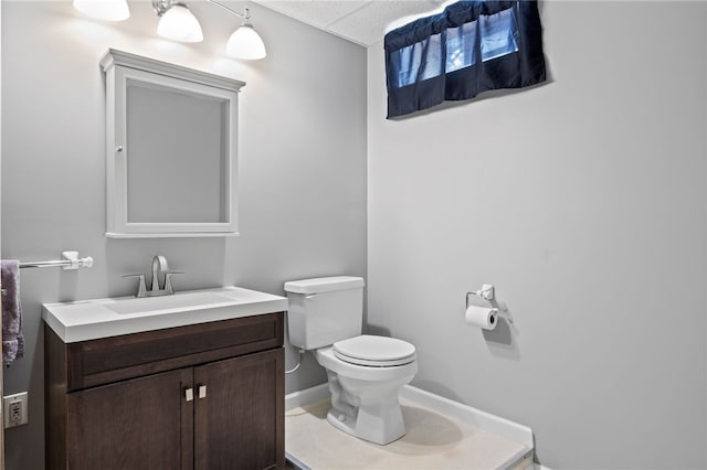 1030 Whistlers Cove Ln, Greece, NY 14612 - half bath with vanity, toilet, and baseboards