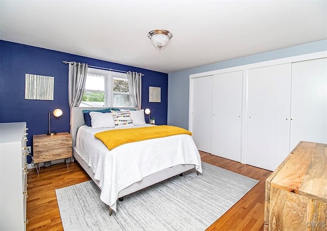 106 Peterson Dr, Camillus, NY 13031 - bedroom featuring wood finished floors and two closets