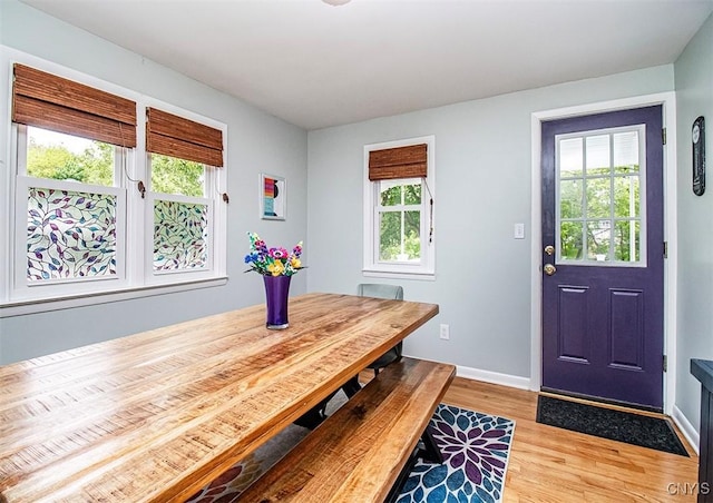 106 Peterson Dr, Camillus, NY 13031 - dining space with light wood-style flooring and baseboards