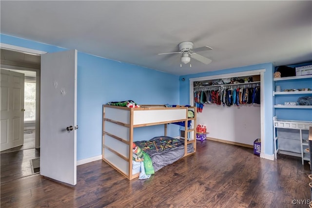 44191 Lime St, Wilna, NY 13665 - bedroom with wood finished floors, a closet, and baseboards