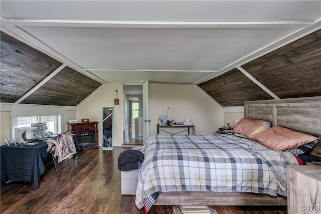 44191 Lime St, Wilna, NY 13665 - bedroom with wood finished floors and lofted ceiling