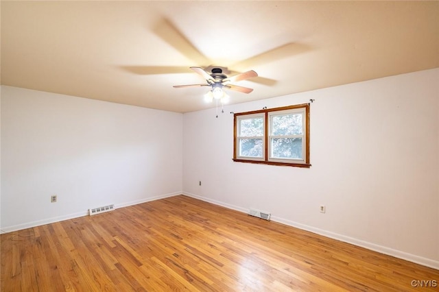 7634 Anne Ter, Clay, NY 13212 - empty room featuring a ceiling fan, baseboards, and light wood-style flooring