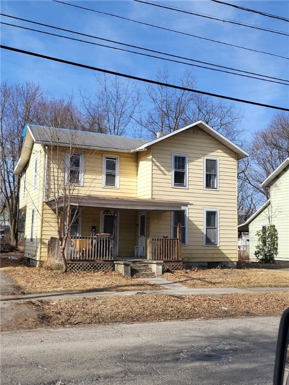 548 S Main St, Elmira-City, NY 14904 - view of front of home featuring covered porch