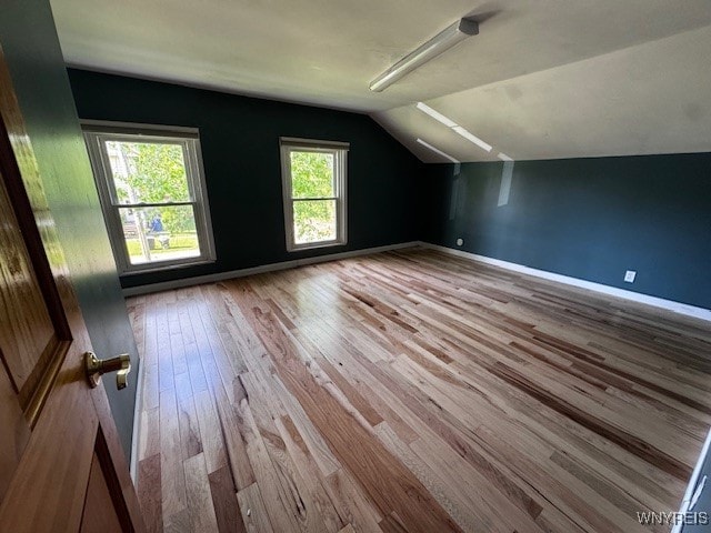 21 Maple St, Evans, NY 14006 - additional living space featuring wood finished floors, lofted ceiling, and baseboards