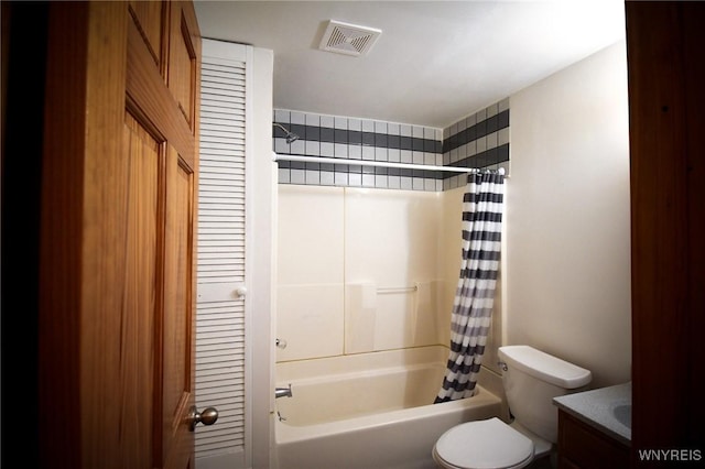 21 Maple St, Evans, NY 14006 - full bathroom with shower / bathtub combination with curtain, vanity, and a closet
