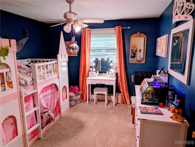 343 Carrollwood Dr, Porter, NY 14174 - playroom with carpet flooring and ceiling fan