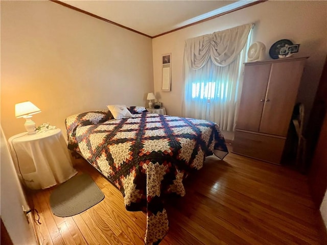 8 Birch St, Oneonta-City, NY 13820 - bedroom with hardwood / wood-style flooring and ornamental molding